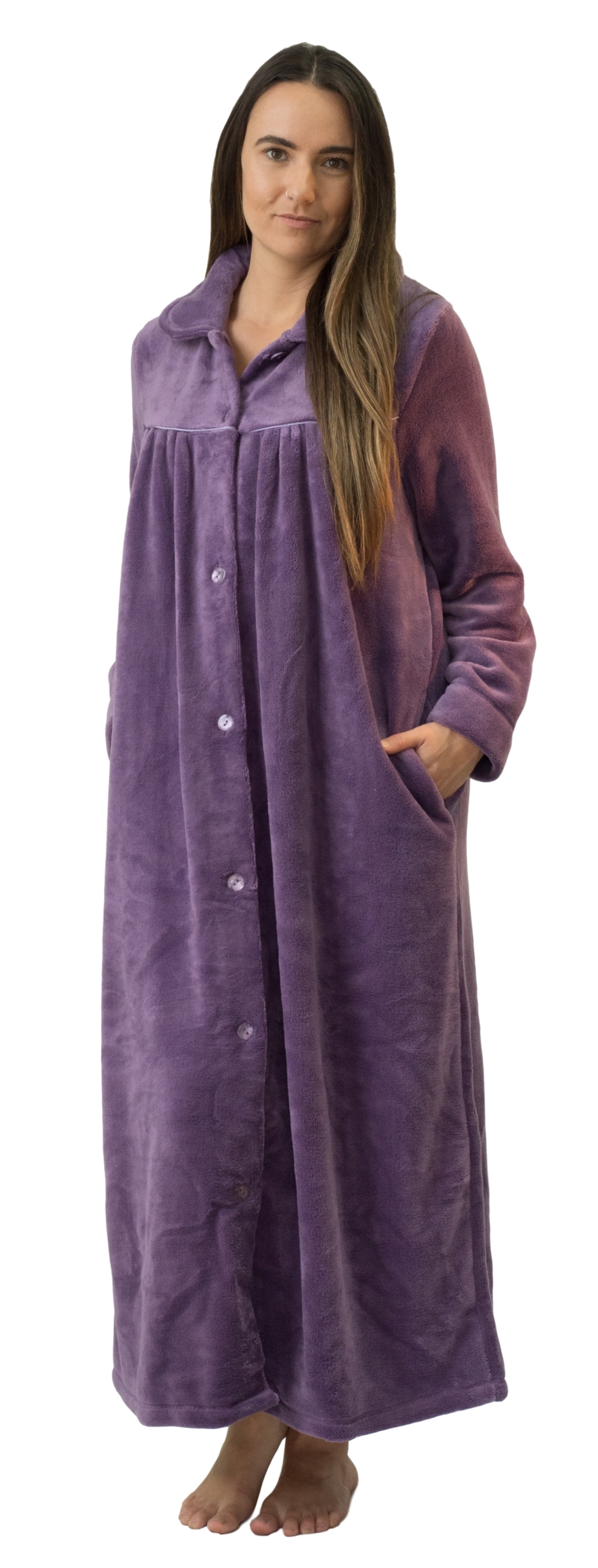 Button through gown Satin n Lace