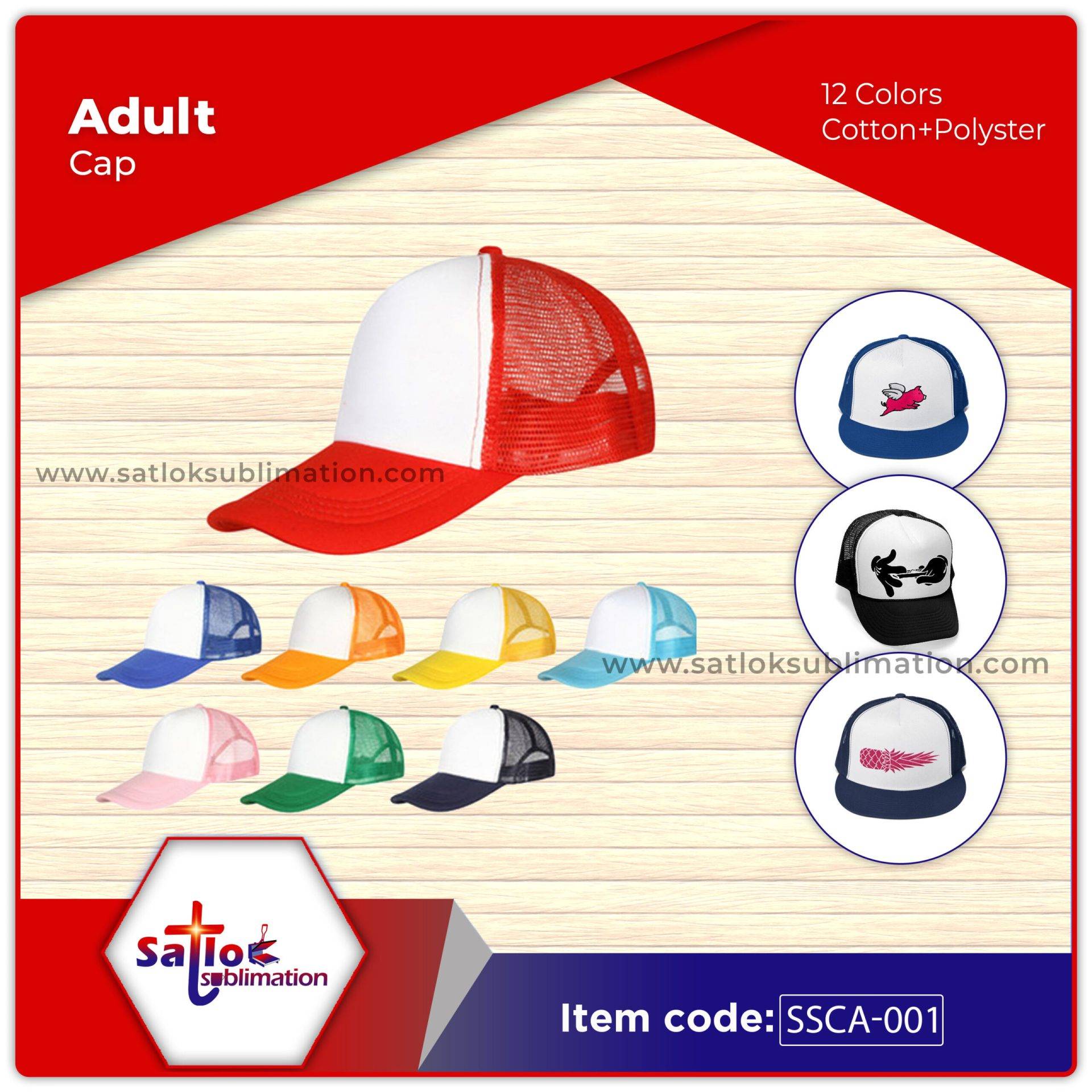 Sublimation Adult Cap Custom Design Printing on cap Low prices
