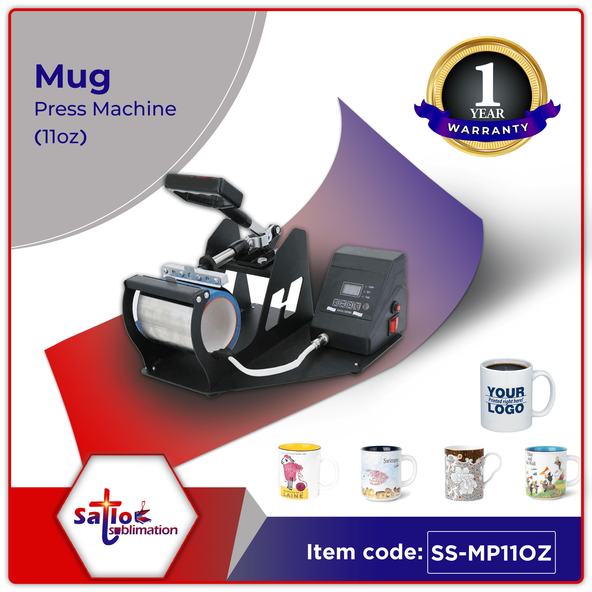Mug Press Machine (11oz) is available now at cheapest price Order Now