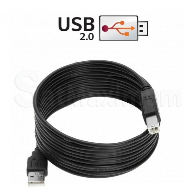 USB 2.0 type A male to B male Cable, Black