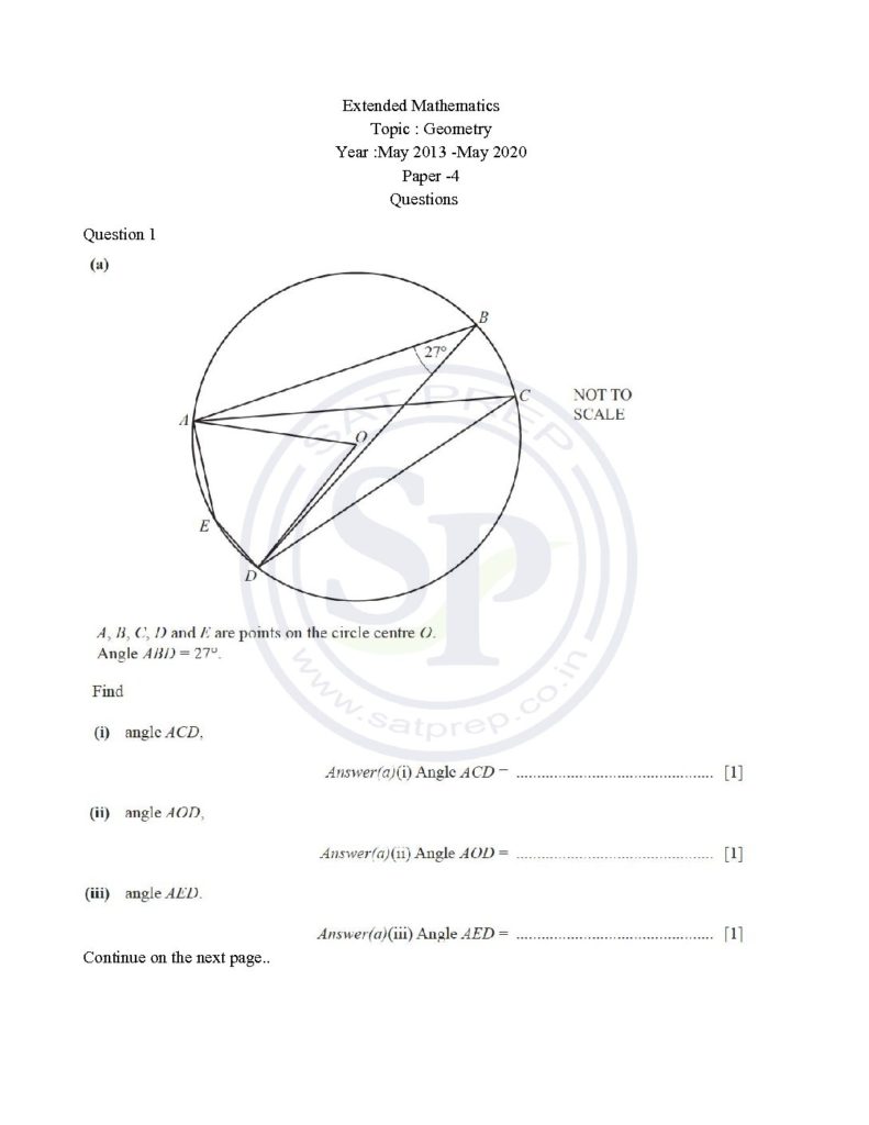 Cambridge IGCSE (9–1) Mathematics 0980