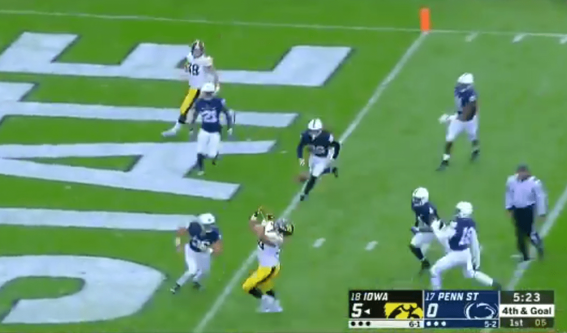 WATCH Iowa calls fake field goal on fourth down, results in punter
