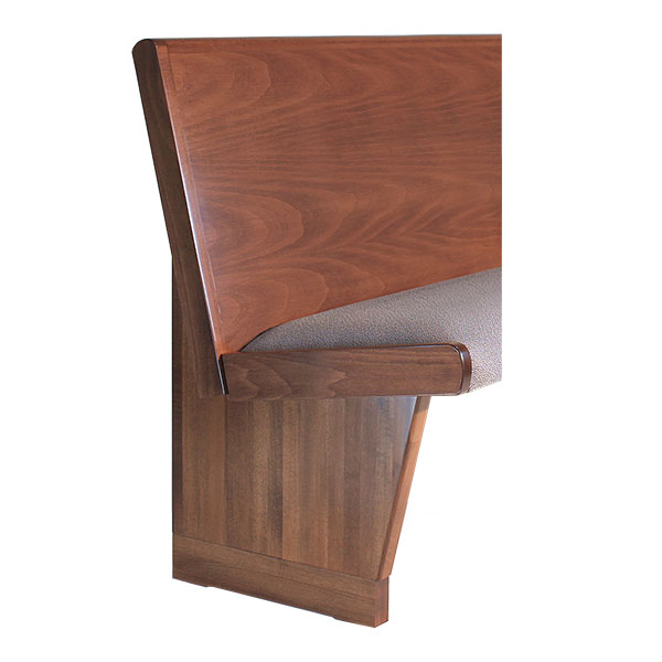 Upholstered Seat and Wood Back Benches Sauder Courtroom Furniture