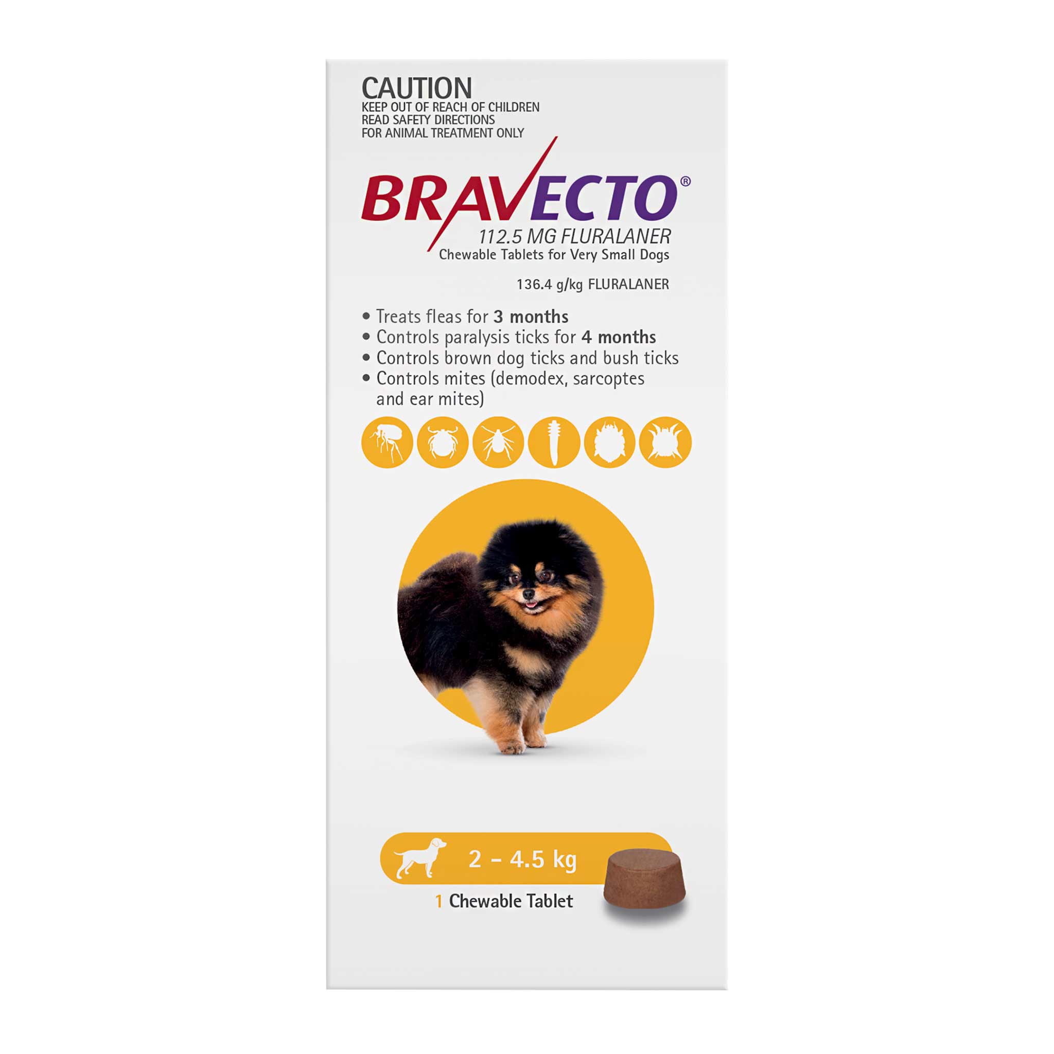 Bravecto 3Month Chews for Very Small Dogs 24.5kg Saud Karam