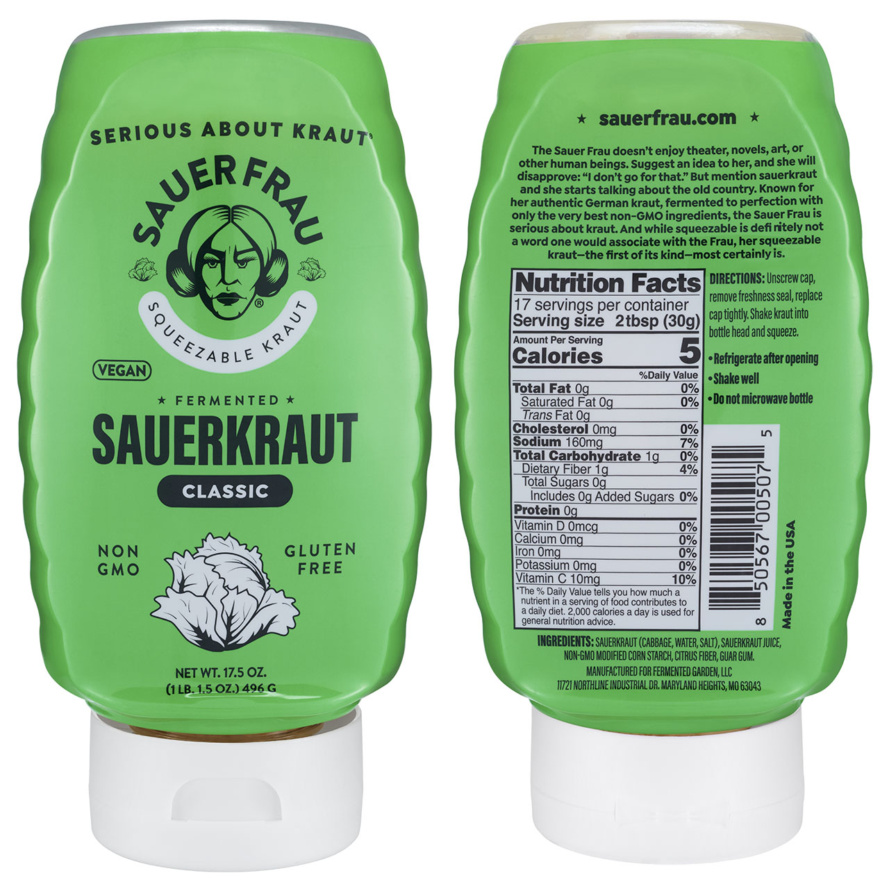 Sauer Frau Squeezable Sauerkraut Craft Beer Mustard