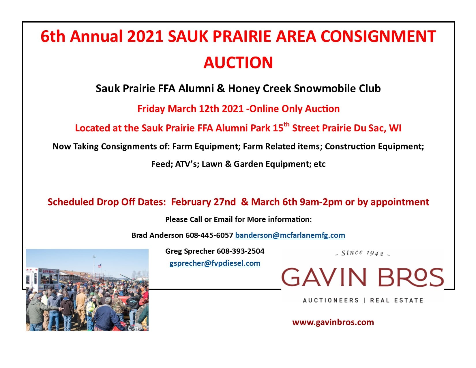 Consignment Auction Sauk Prairie FFA