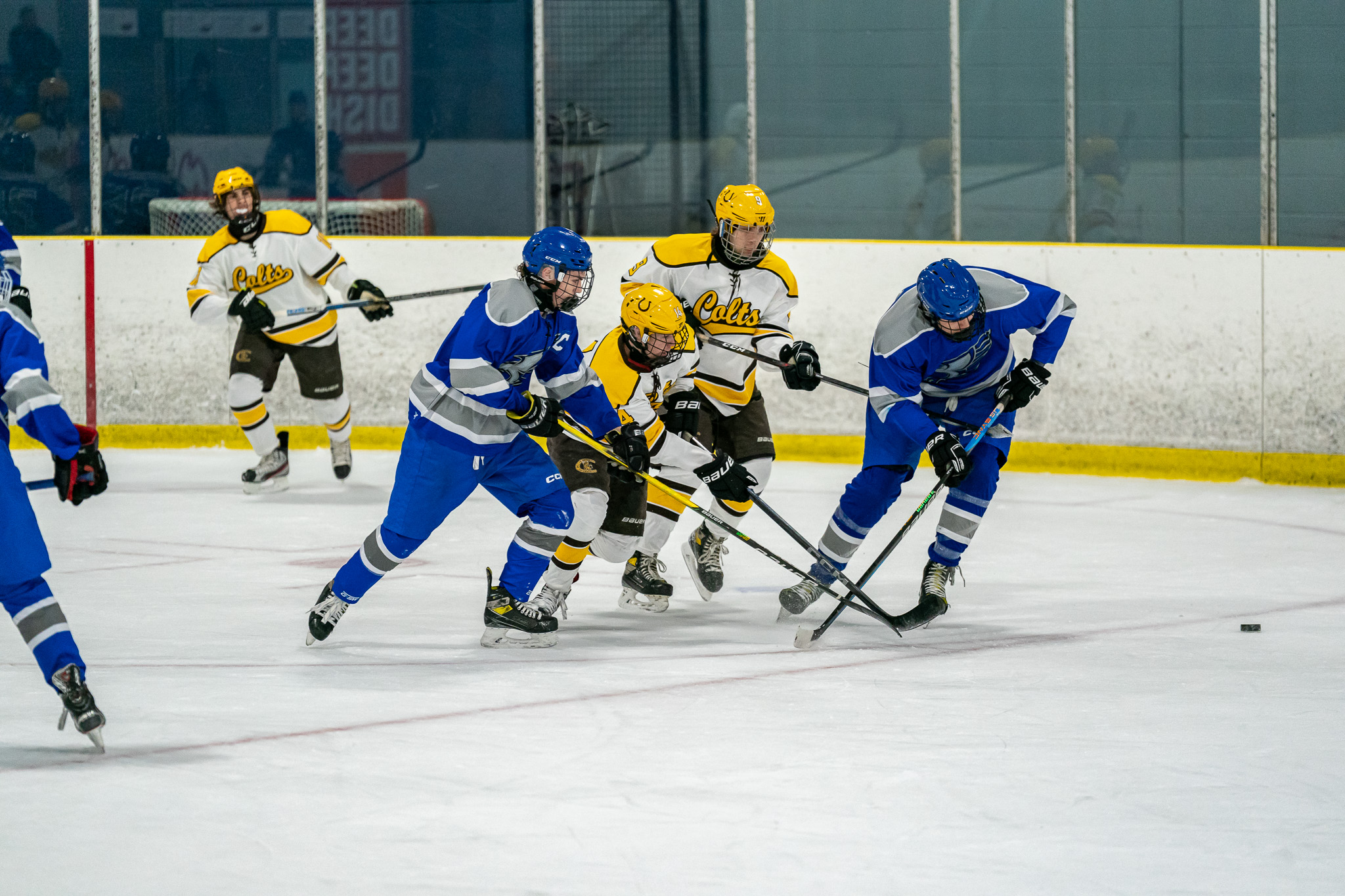 Steelhawks, Colts Skate to a Tie in High School Hockey Action