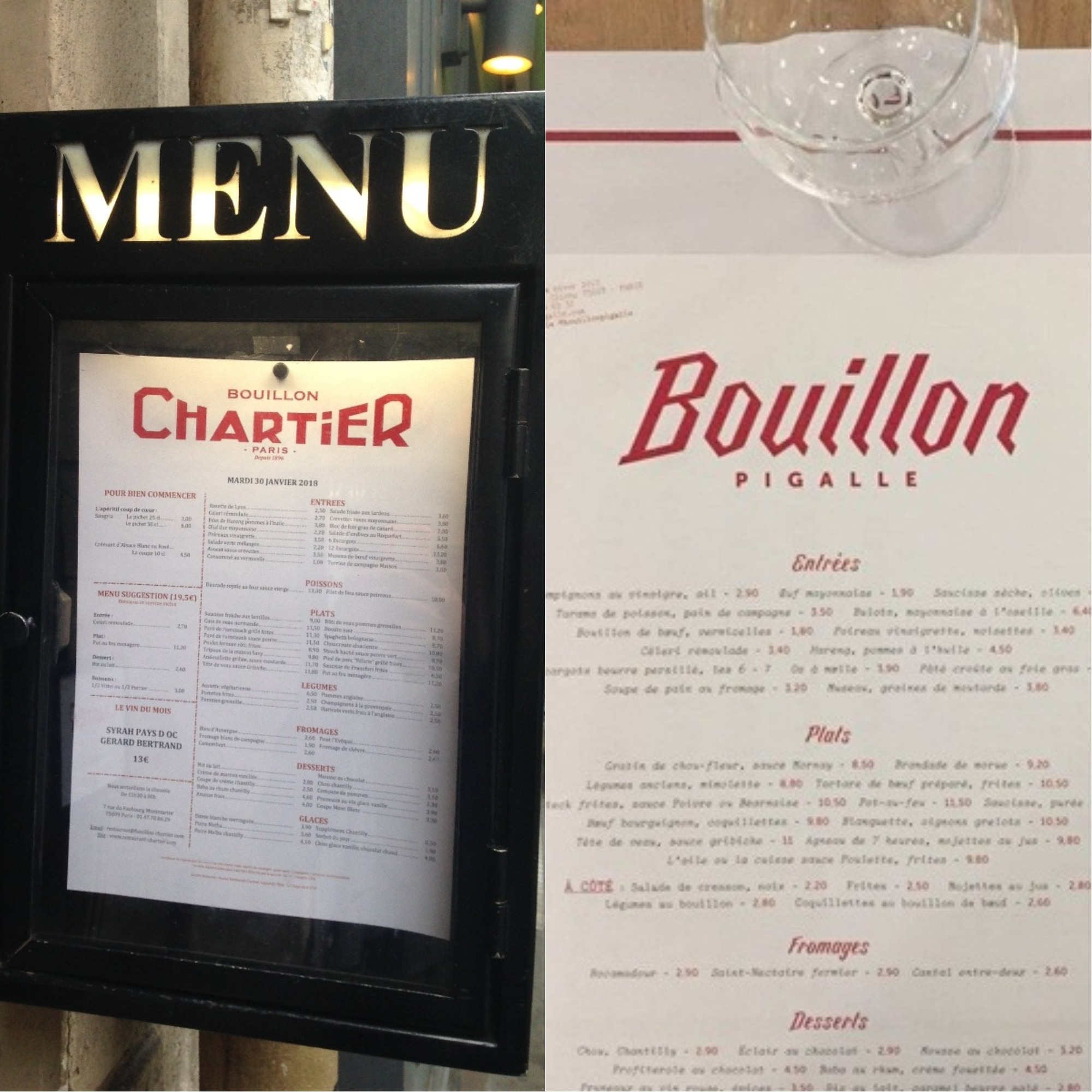 Bouillon Pigalle Vs Bouillon Chartier le match