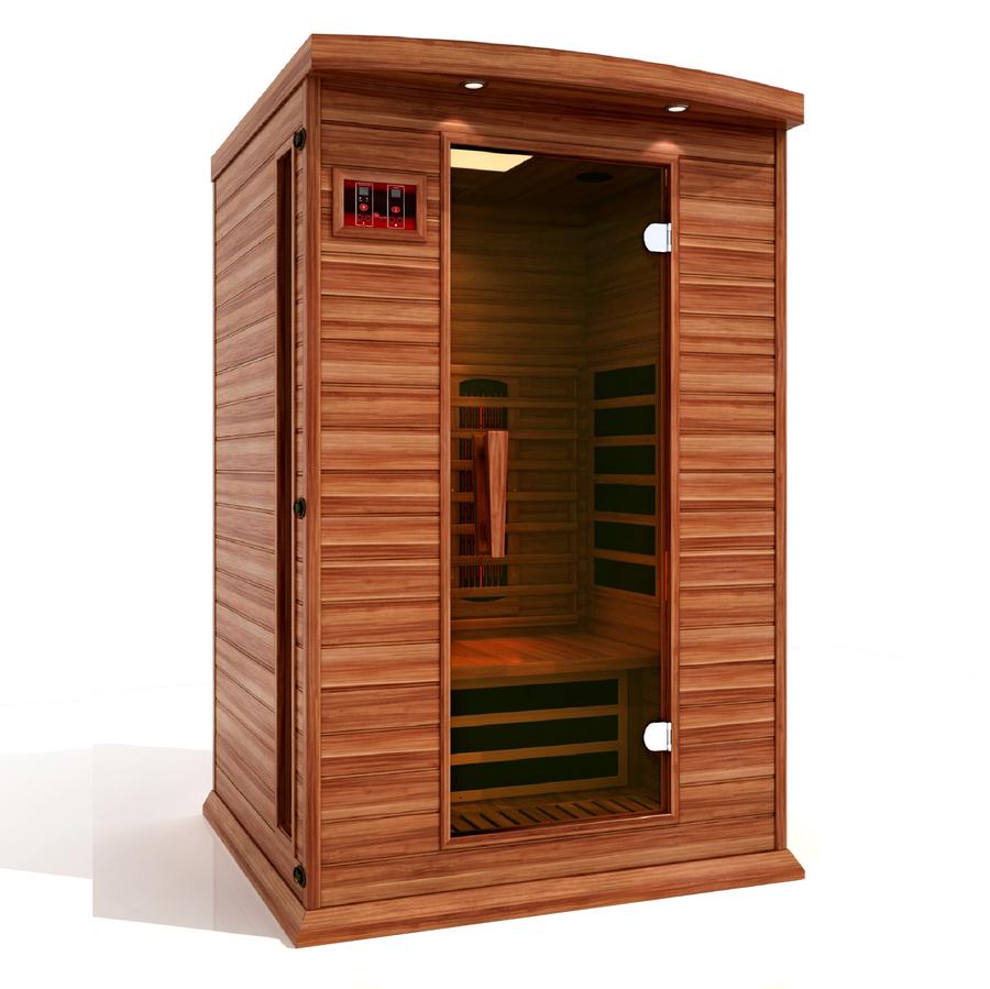 2 Person Full Spectrum Infrared Sauna in Red Cedar Muse