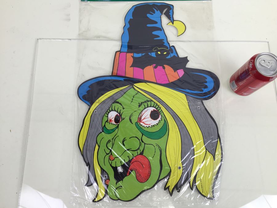 Vintage Jointed Witch Halloween Decorations New In Packaging