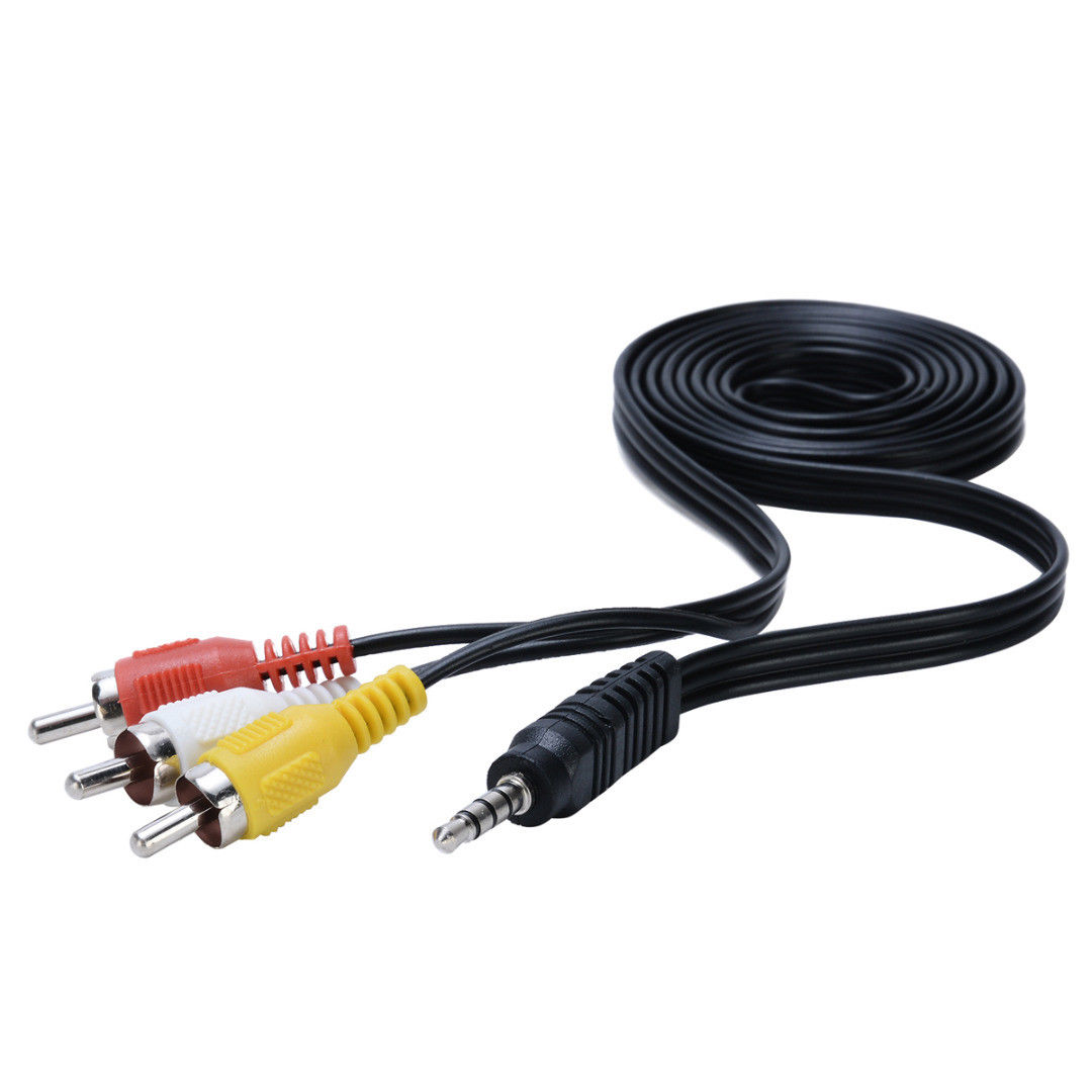 Audio Video AV Cable 1.5m Black High Quality Save.lk