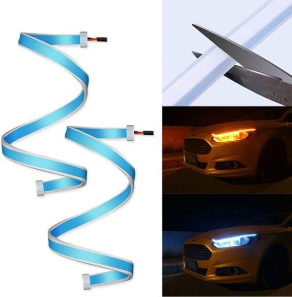Buy 2Pcs Daytime Running Lights 60cm Strip Lamp Save.lk