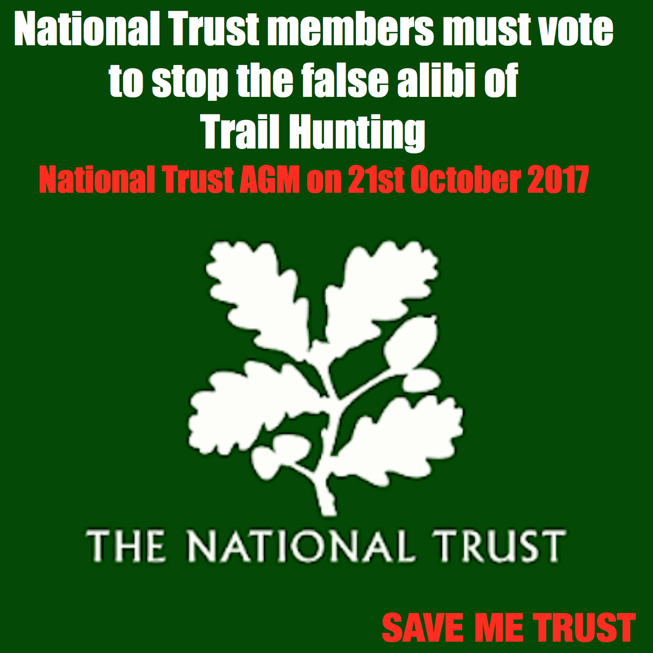 National Trust AGM Save Me Trust