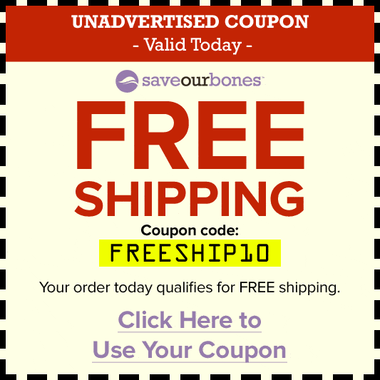 Free Shipping Coupon Save Our Bones