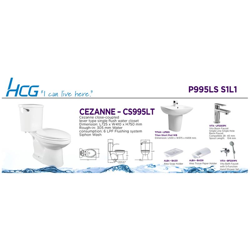 HCG PACKAGE P995LS S1L1 CEZANNE LT W/SHOWER Savers Depot Hardware
