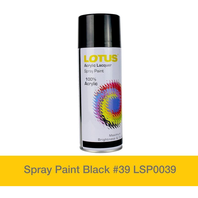 LOTUS SPRAY PAINT BLACK 39 LSP0039 Savers Depot Hardware Store