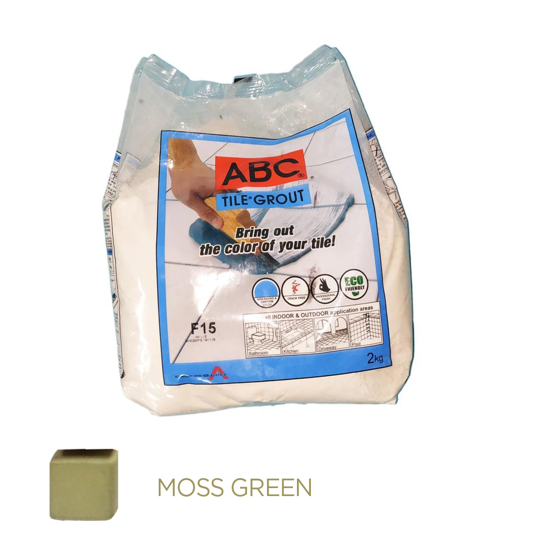 ABC TILE GROUT F7 2KG MOSS GREEN 10/1 Savers Depot Hardware Store