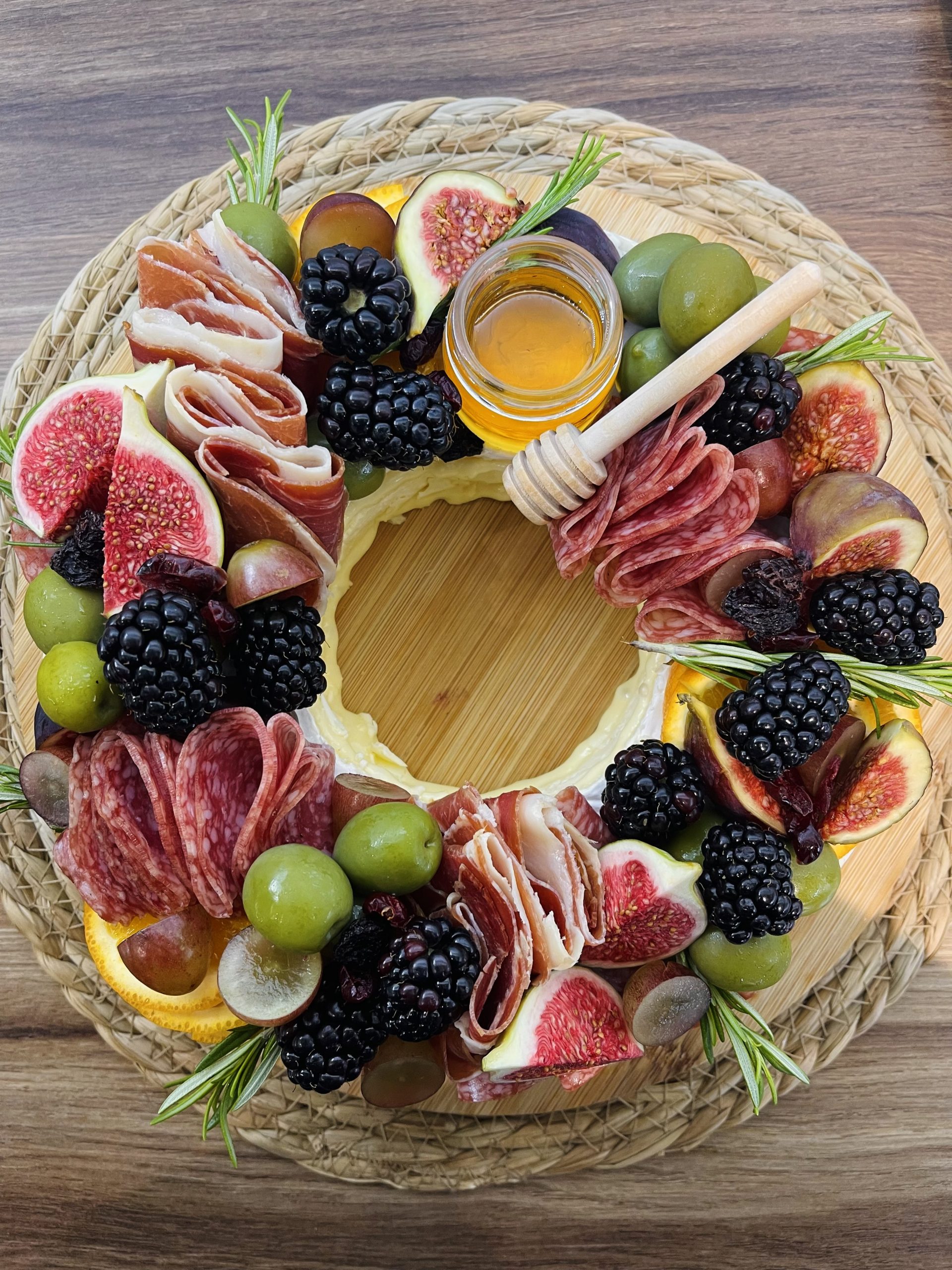 Festive Brie Cheese Wreath Savery Grazing