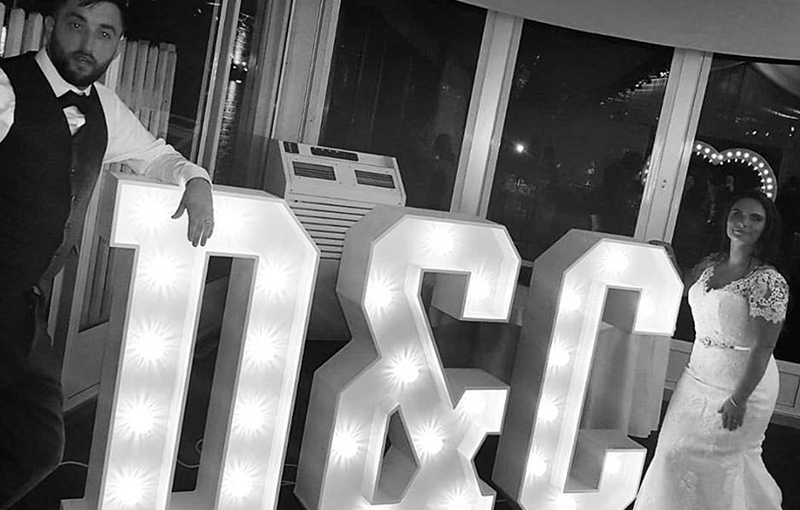 Light Up Letters hire Hertfordshire Essex London Save the Date