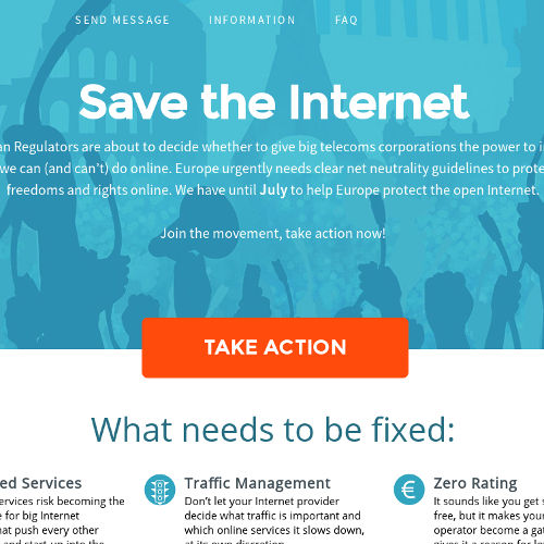 Save the protect net neutrality in Europe! Archive