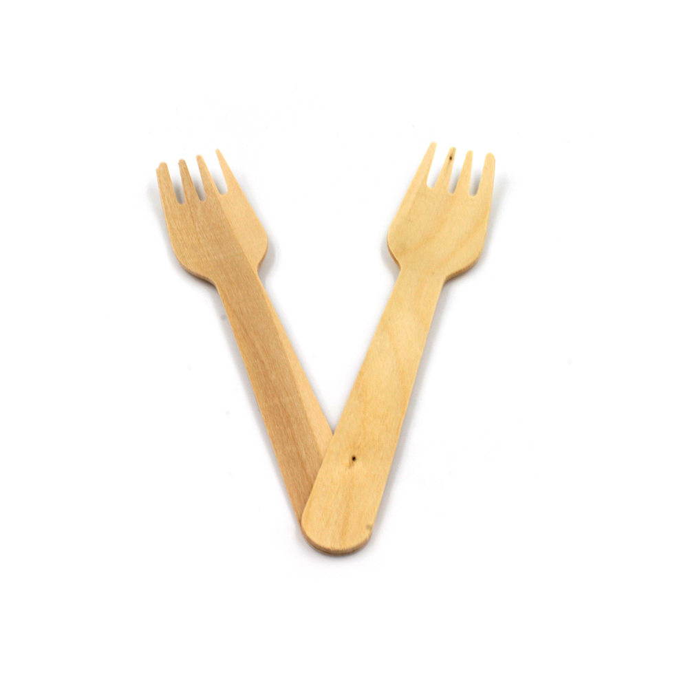 Wooden Cutlery, Birchwood Fork 14 cm (Pack of 25) EcoFriendly
