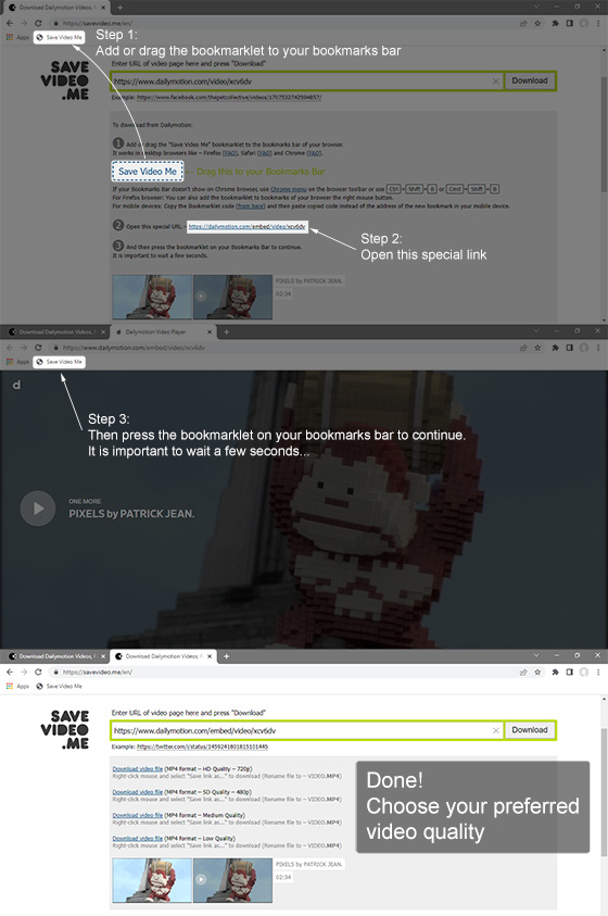 SAVEVIDEO.ME FAQ How to Download Videos from Dailymotion, Vimeo and
