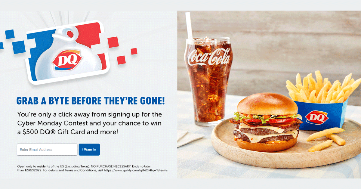 Win 1 Of 3 Dairy Queen Gift Cards + FREE COUPONS Savewall