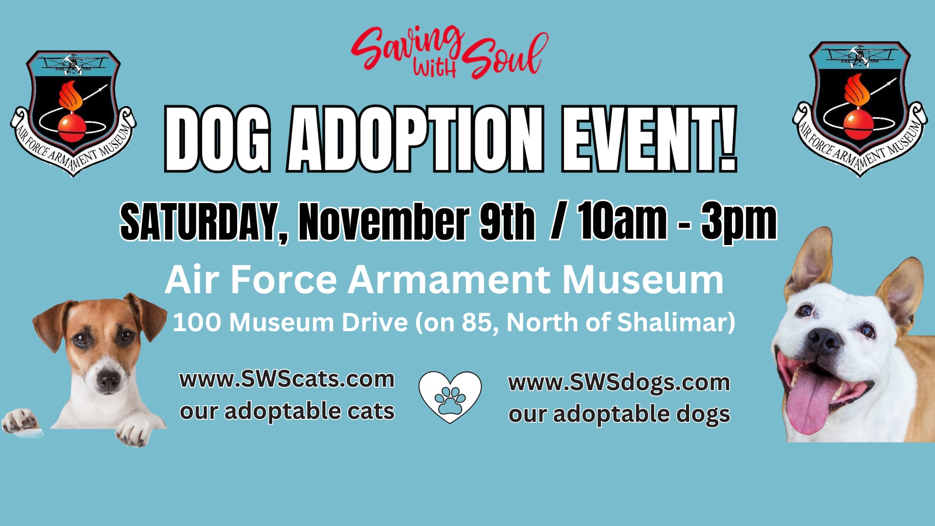 Dog Adoption Event at the Armament Museum Save With Soul