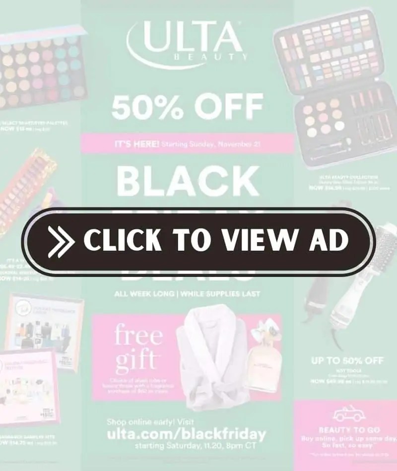 Ulta Black Friday Sales Saving Dollars and Sense