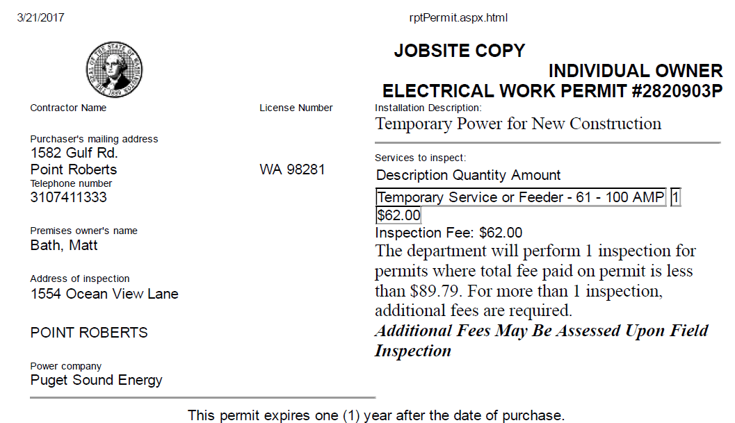 Saving Sustainably Building Your Own Home Step 3 Temporary Power Pole