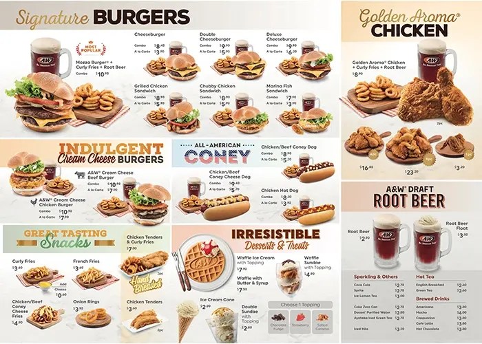 A&W Menu Prices [Updated] September 2024