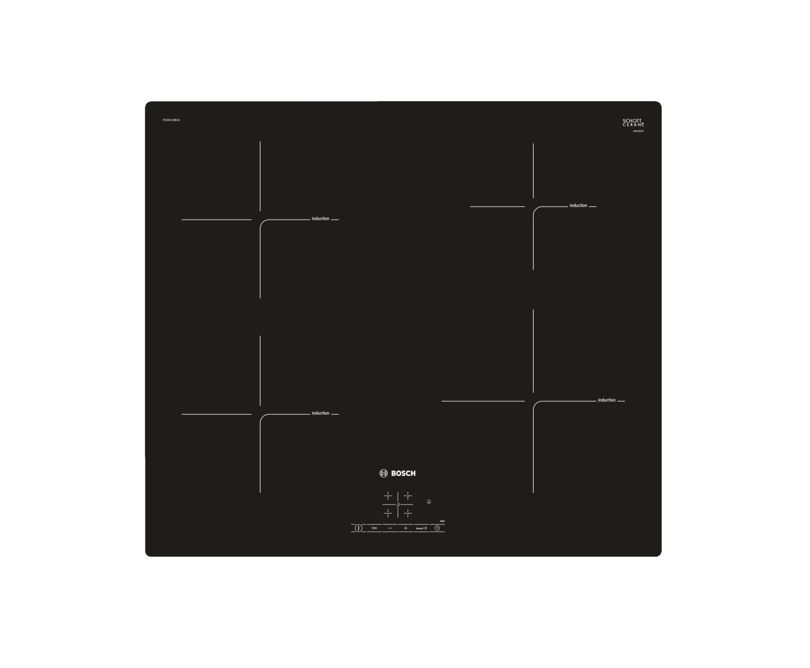 Bosch Ceramic Induction Hob PUE611BB1E Savvas E