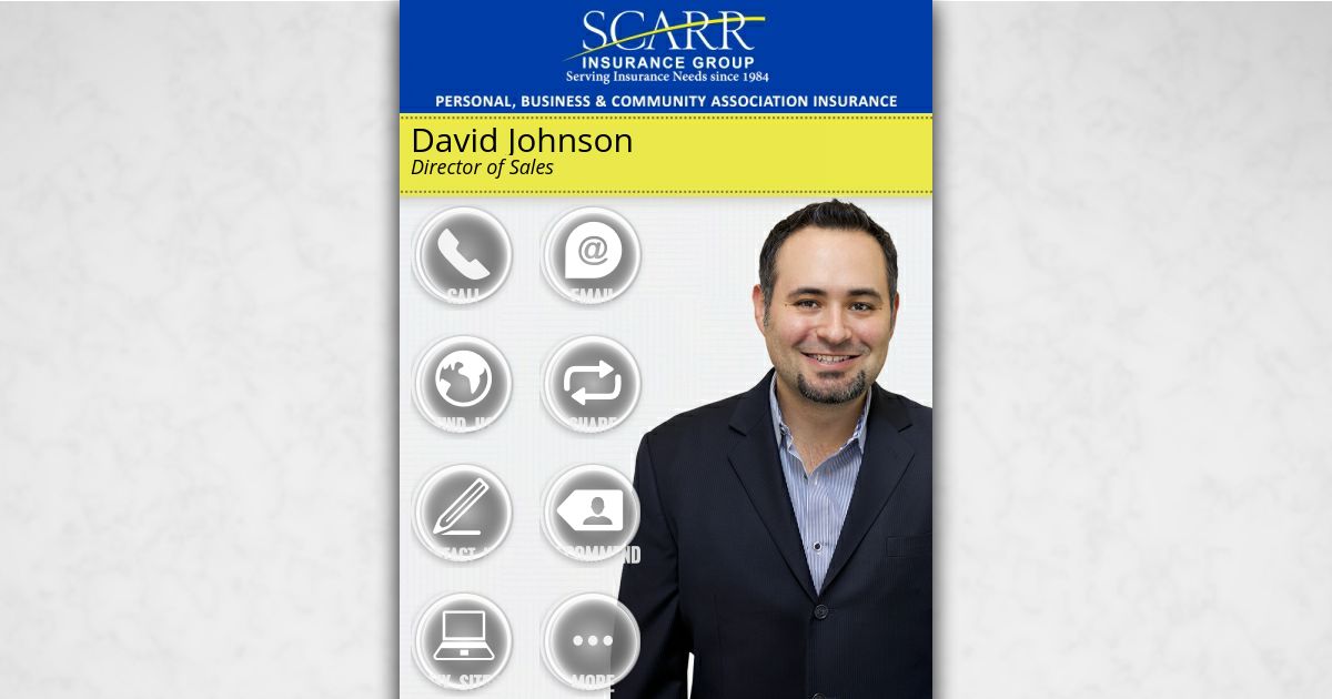 David Johnson SCARR Insurance SavvyCard®