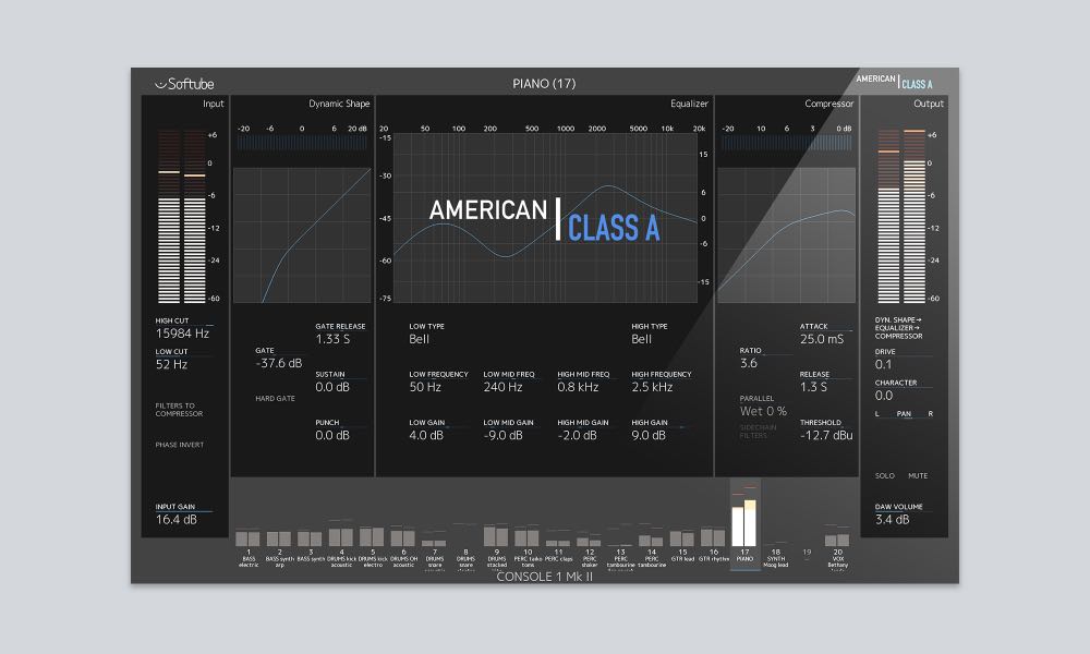 【58％OFF】Softube『American Class A』（あらゆるサウンドに使えるチャンネルストリップ