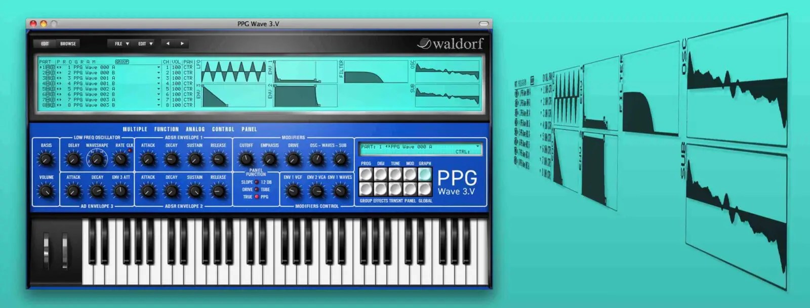 Waldorf『PPG WAVE 3.V』80年代の伝説的高級シンセ：PPG Waveを復刻したプラグイン Sawayaka Trip!