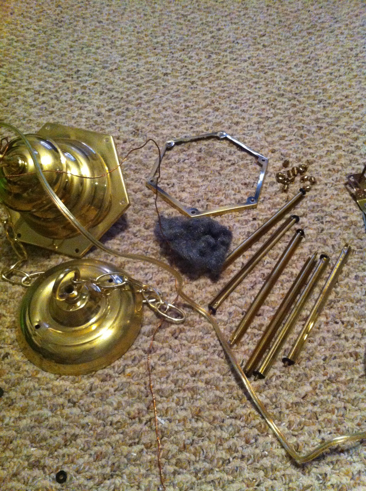 How to Refinish a LIght Fixture Sawdust 2 Stitches