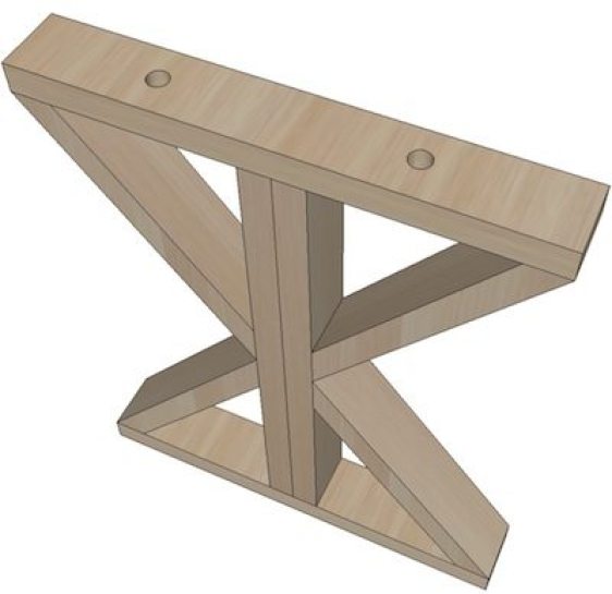 DIY X Base Dining Table free woodworking plans Sawdust Girl®