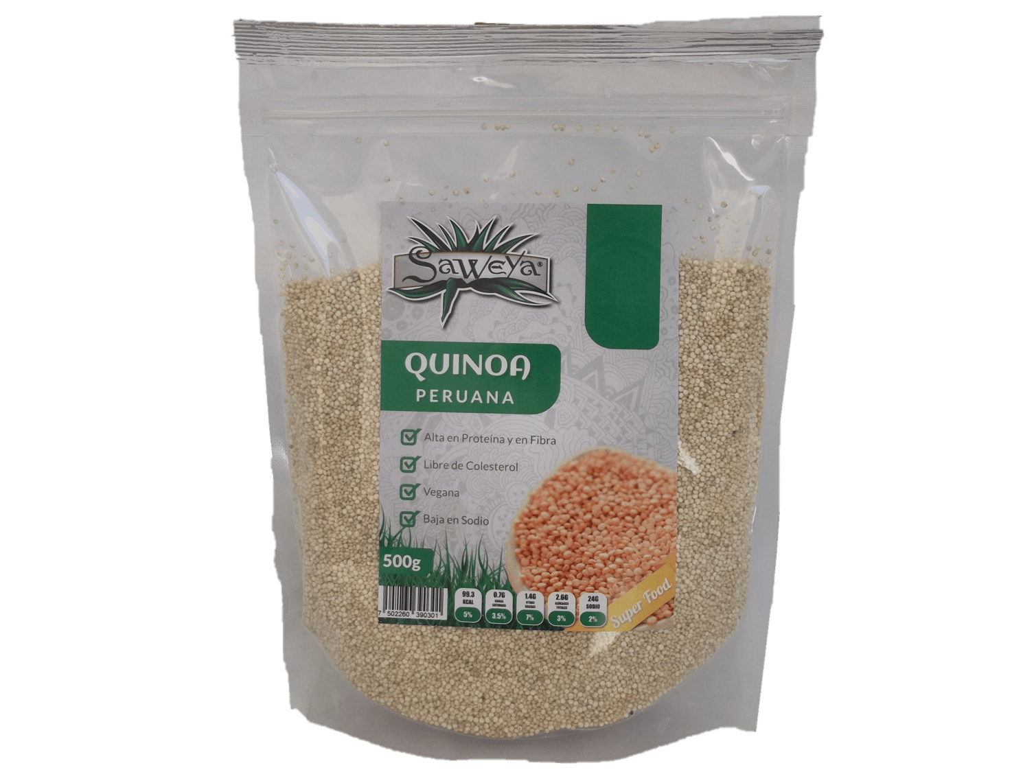 Quinoa Peruana 500gr Productos Naturales Saweya