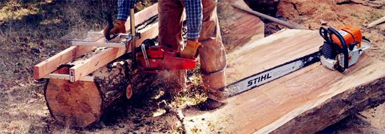 How to Cut a Log Lengthwise with a Chainsaw Only