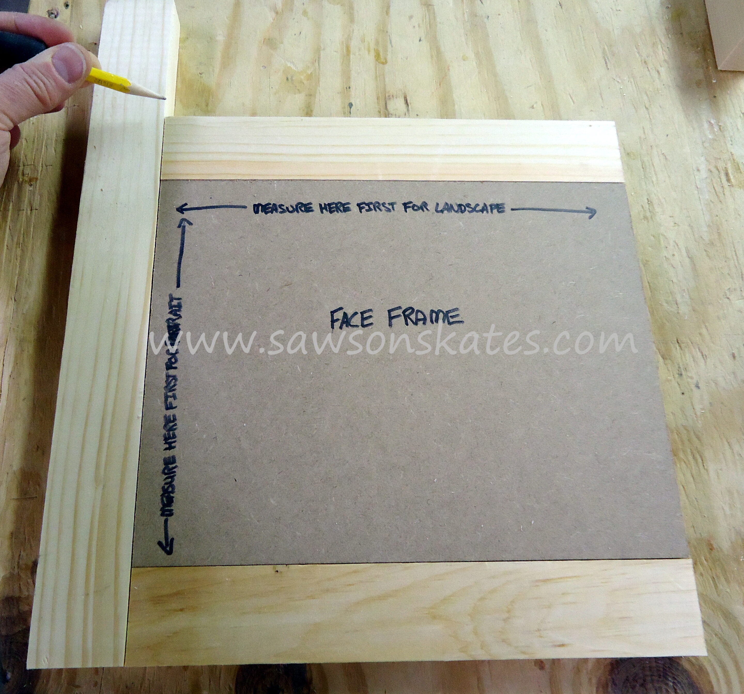 How to make frame without miter cuts step 2 Saws on Skates