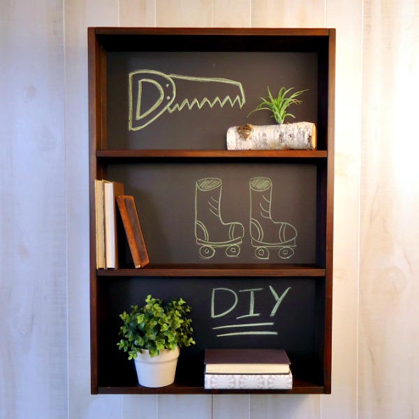 DIY Knockoff Chalkboard Shelf