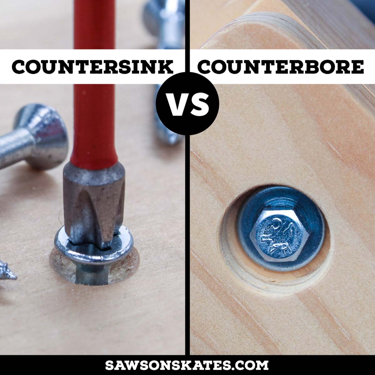Countersink vs Counterbore (Advantages & When to Use) Saws on Skates®