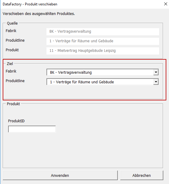 Produkt verschieben · DataFactoryHandbuch