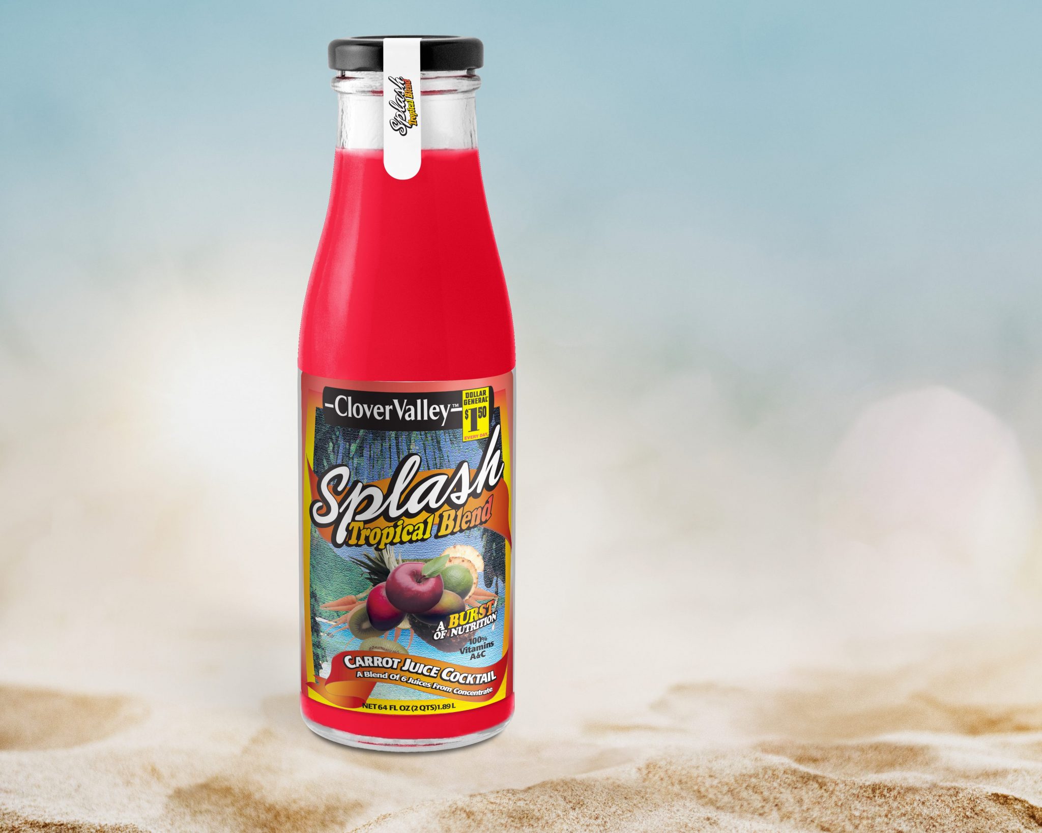 Clover Valley Splash Tropical Blend Drink Saxon Creative
