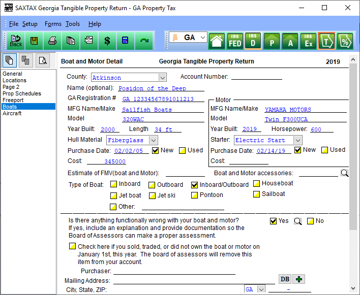 Tangible Property Tax SAXTAX