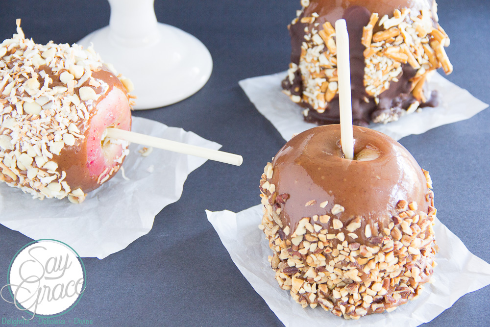 Salted Caramel Apples Say Grace