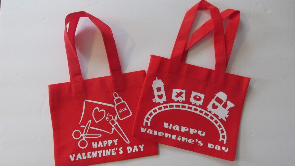 Dollar Tree Mini Fabric Tote Valentines SAY IT WITH SIMPLICITY