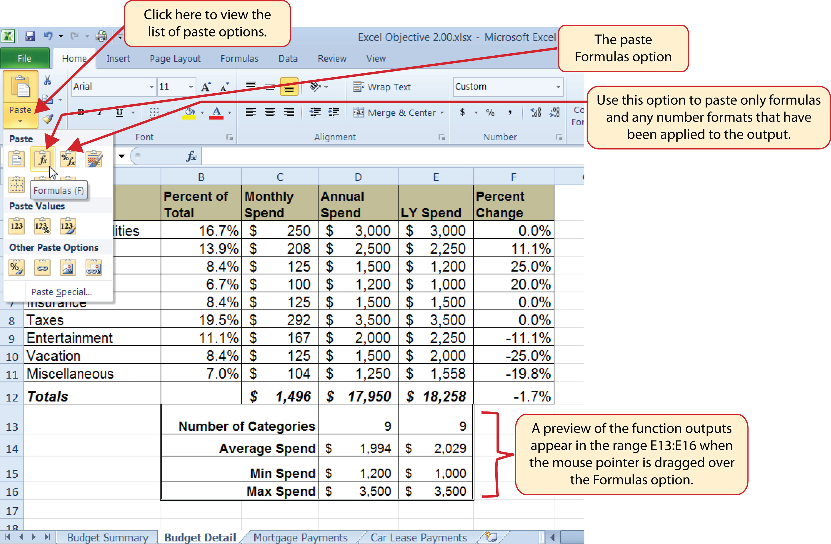 Statistical Functions