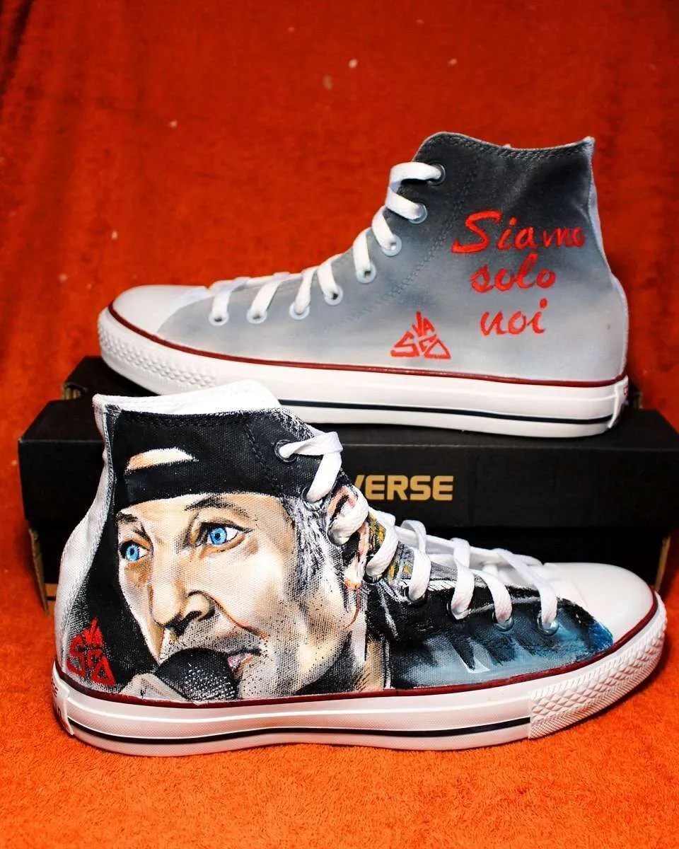 Converse All Star "VASCO ROSSI " Dipinte a Mano chuck taylor