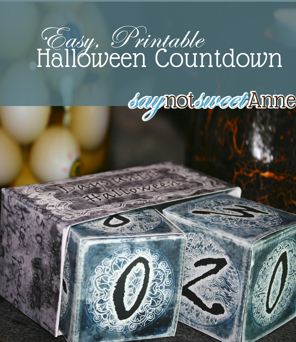 Halloween Countdown [Free Printable] Sweet Anne Designs